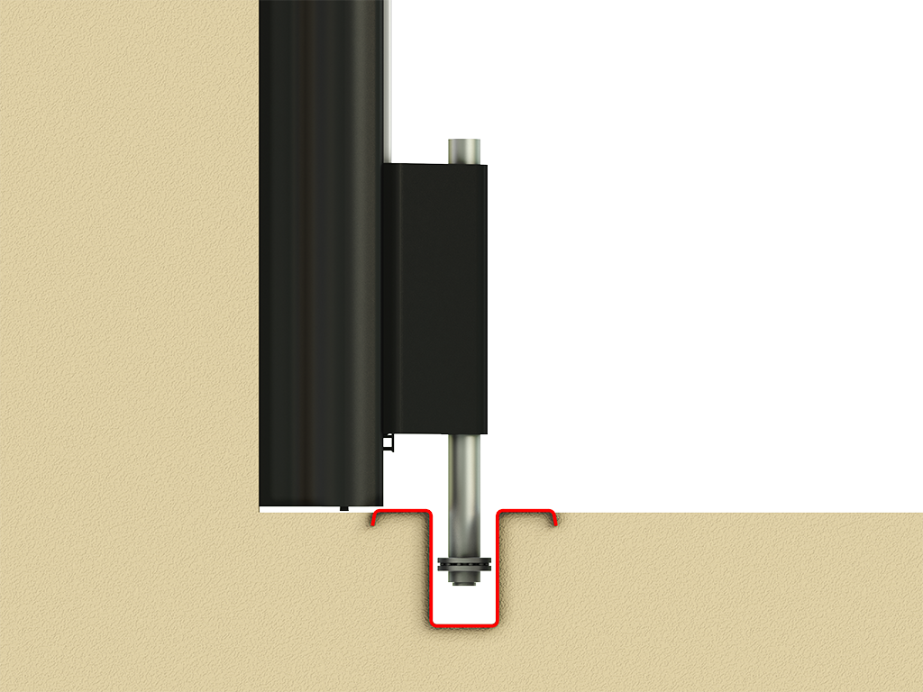 Нижняя направляющая придает дополнительное сопротивление ветровой нагрузке.